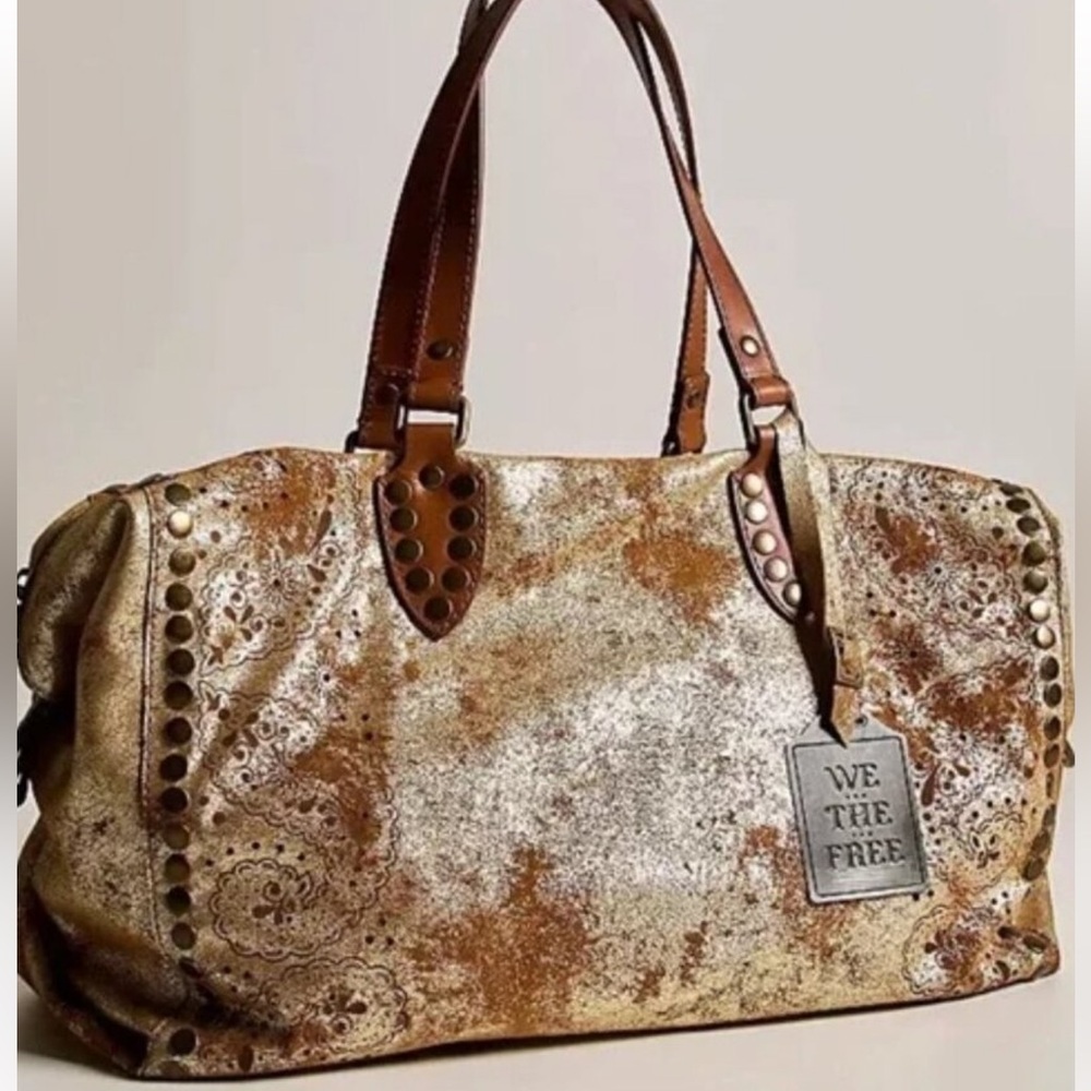 FREE PEOPLE We The Free Pyrite Augustine Tote Free People NWT - Picture 4 of 14